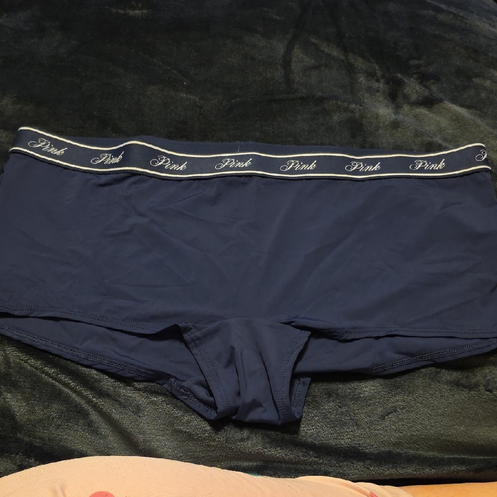 PINK Victoria's Secret Dark Blue Womens Boy Shorts